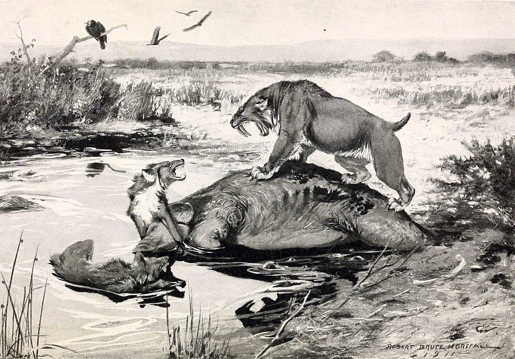 Illustration of Entrapment at La Brea Tar Pits