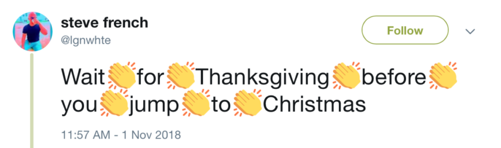 No Christmas Before Thanksgiving